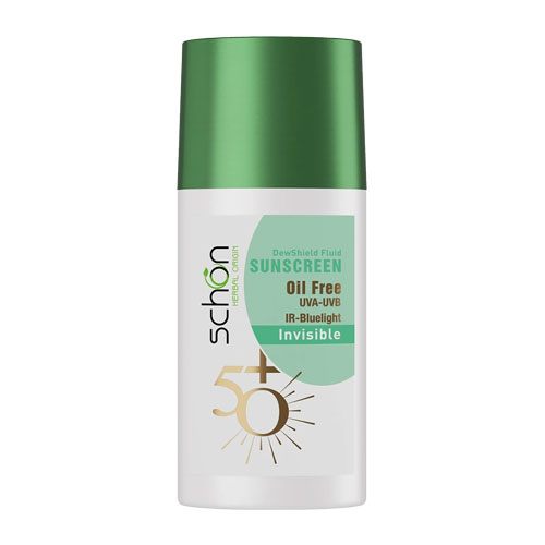 ضدآفتاب بی‌رنگ فلوئیدی دیووشیلد شون|schon dewshield invisible fluid sunscreen 