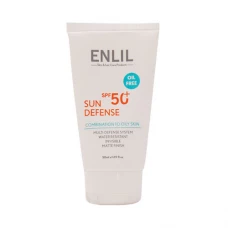 کرم ضد آفتاب سان دیفنس SPF50 پوست چرب و مستعد آکنه انلیل|Enlil Colorless Sunscreen For Oily And Acne-prone Skin With SPF50+ 50 Ml