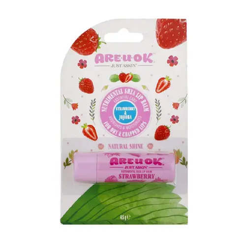 بالم مرطوب‌کننده لب با طعم توت‌فرنگی آر یو اکی|Are You Ok Strawberry Lip Balm