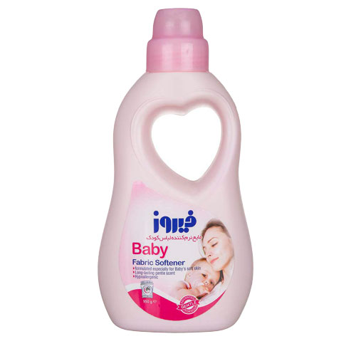 مایع نرم‌کننده لباس صورتی فیروز|Pink fabric softener liquid 950 gr