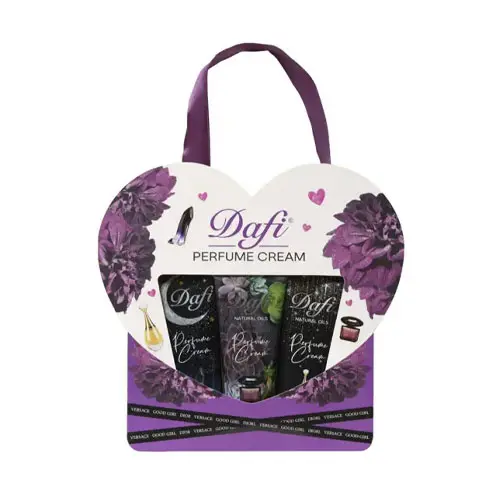 پک 3 عددی کرم عطری دافی|Dafi 3 Piece Perfumed Cream Set Heart Shaped 75ml