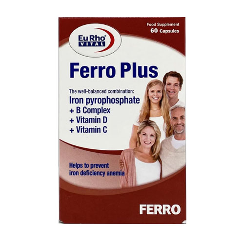 کپسول فرو پلاس یوروویتال|Eurho Vital Ferro Plus 60 Capsules