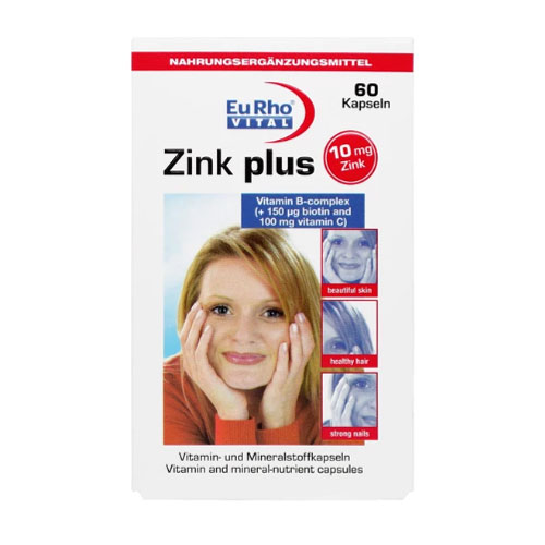 کپسول زینک پلاس 10 میلی گرم یوروویتال|EuRho Vital Zink Plus 10 Mg 60 Caps