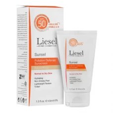 کرم ضدآفتاب رنگی پوست خشک و نرمال spf50 لایسل|Liesel Sunsel SPF 50 Sunscreen Cream for dry and normal skin 40 ml