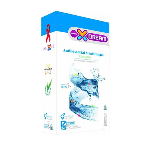 کاندوم ضد‌قارچ و باکتری 12تایی ایکس دریم|XDREAM Condom Antibacterial & Antifungal 12PCS