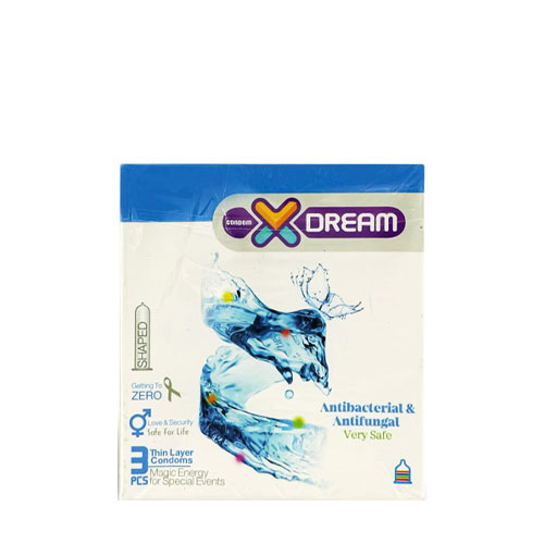 کاندوم ضد‌قارچ و باکتری 3تایی ایکس دریم|X Dream Antibactrial Condom 3pcs