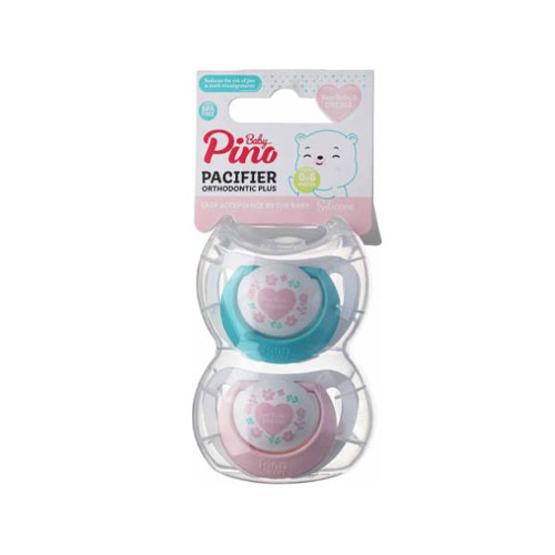 پستانک ارتودنسی 2 عددی پینوبیبی|Pino Baby Orthodontic Pacifier Size 0-6 M 2Pcs