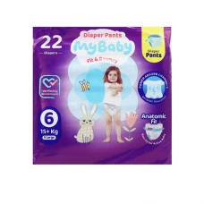 پوشک شورتی کانال‌دار سایز 6 اقتصادی مای بیبی | My Baby Pull Up economic Size 6 Diapers