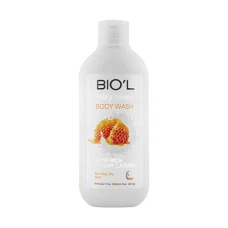 شامپو بدن کرمی شیر و عسل بیول|Milk and honey cream body shampoo suitable for very dry skin BIOL