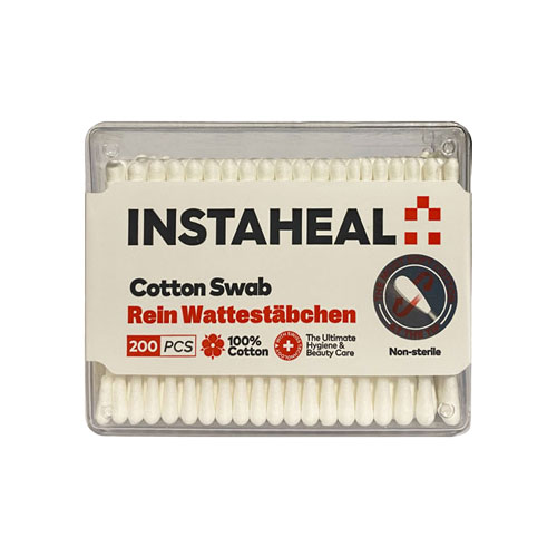 گوش پاک‌کن 200 عددی اینستاهیل|instaheal cotton swab rein wattestabchen 200pcs