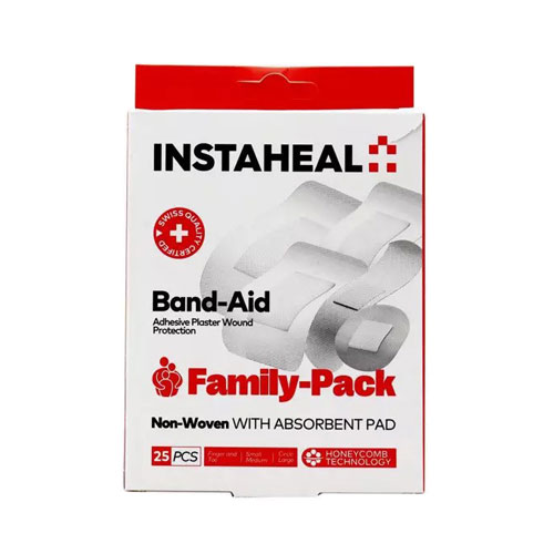 چسب زخم و پانسمان خانواده 25 عددی اینستاهیل|Band-Aid Family Pack Instaheal 25 Pices