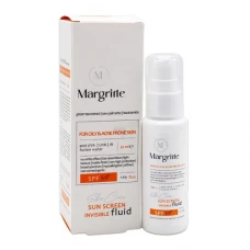 فلوئید ضد آفتاب بی رنگ پوست چرب و مستعد آکنه مارگریت | Margritte Fluid Invisible Sunscreen With SPF50 Suitable For Oily And Acne Prone Skin 50ml