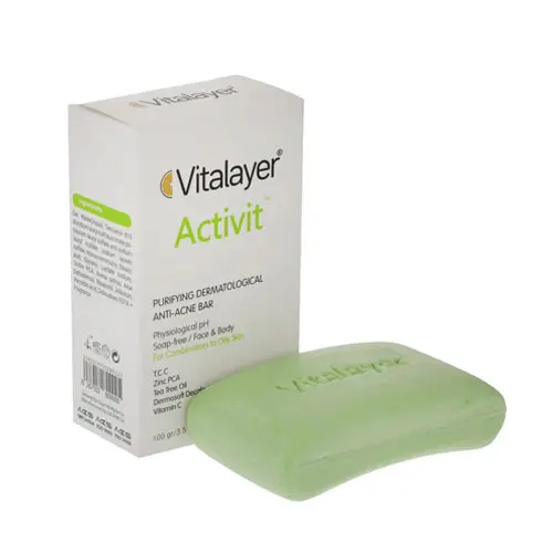 پن اکتیوویت پوست چرب ویتالیر|Vitalayer Activit Purifying Dermatological Anti Acne Bar 100 gr