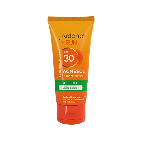 کرم ضد آفتاب SPF30 رنگی و فاقد چربی آردن مدل Acnesol بژ روشن|Arden Acnesol SPF30 Tinted Oil Free Sunscreen Cream Light Beige