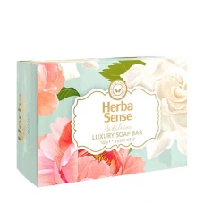 صابون سفید و آبی مادلین با عصاره گل رز هرباسنس|HerbaSense Soap Madelaine