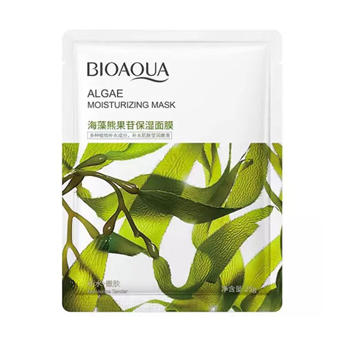 ماسک ورقه‌ای جلبک سبز بایوآکوا|algae moisturizing mask Bioaqua