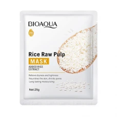 ماسک صورت ورقه ای حاوی عصاره برنج بایوآکوا|Bioaqua raw Rice facial mask