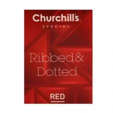 کاندوم چرچیلز مدل ریبد اند داتد حاوی اسانس گرم کننده تعداد 3 عددی|Churchills Ribbed And Dotted Condoms 3PSC
