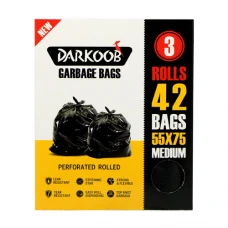 کیسه زباله جعبه ای متوسط 3 رول 42 برگی دارکوب|Darkoob Medium Garbage Bags 42 piece package
