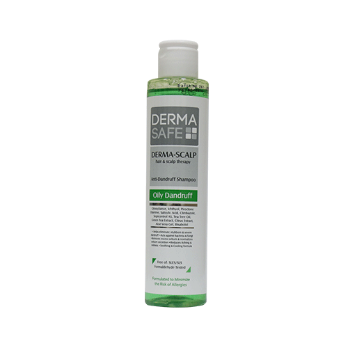 شامپو ضد شوره مخصوص شوره و پوست سر چرب درماسیف|DermaSafe Derma Scalp Oily Dandruff Shampoo 