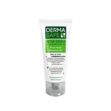 ژل شستشوی صورت پوست چرب و آکنه‌ای درماسیف|DERMA SAFE Acne Derm Deep Facial Cleansing Gel For Oily, Combination & Acneic Skin