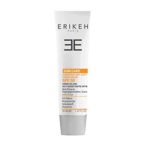 ضد آفتاب و ضد لک رنگی اس پی اف 50 اریکه|Erikeh Sunscreen Anti Taches Cream Tinted SPF50