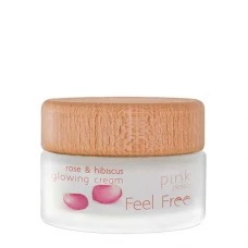 کرم براق رز و چای قرمز 50 میل فیل فری|Feel Free Rose And Hibiscus Glowing Cream 50 ml