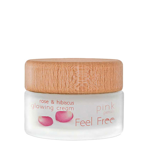 کرم براق رز و چای قرمز 50 میل فیل فری|Feel Free Rose And Hibiscus Glowing Cream 50 ml