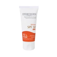 کرم ضد آفتاب فاقد چربی هیدرودرم با SPF50 حجم 50 میل- بژ متوسط