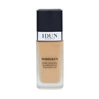 کرم پودر مایع لایت کاور ایدون مینرالز|IDUN MINERALS noorsken pure mineral foundation