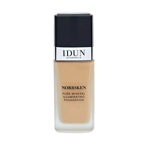 کرم پودر مایع لایت کاور ایدون مینرالز|IDUN MINERALS noorsken pure mineral foundation