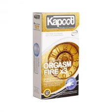 کاندوم مدل ارگاسم آتشین 3 برابر 12 عددی کاپوت|Kapoot Orgasm Fire X3 12 Pcs