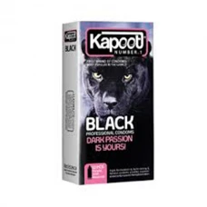 کاندوم مشکی 12 عددی کاپوت|Kapoot Black 12 Pcs
