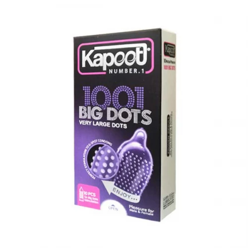 کاندوم هزار و یک خاردار درشت 12عددی کاپوت|Kapoot Big Dots Condom 12 Pcs