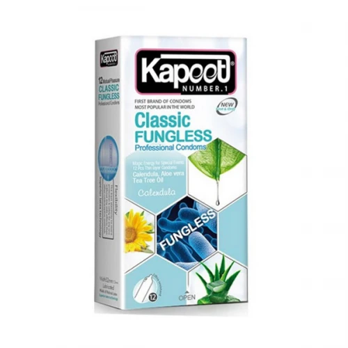 کاندوم کلاسیک ضد قارچ 12 عددی کاپوت|Kapoot Classic Fungless Condom 12Pcs 
