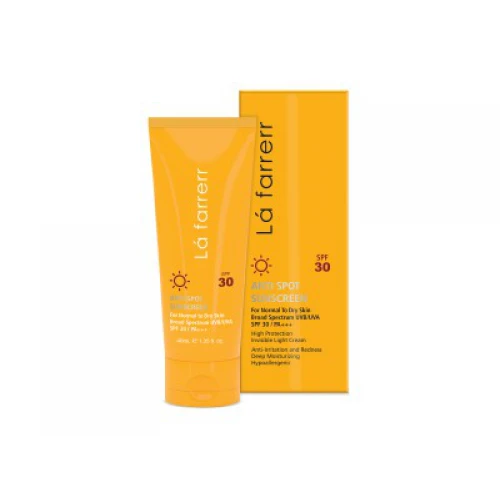 کرم ضد آفتاب و ضد لک SPF30 مناسب پوست خشک و نرمال لافارر|Lafarrerr Anti Spot Sunscreen Cream For Normal To Dry Skin SPF30