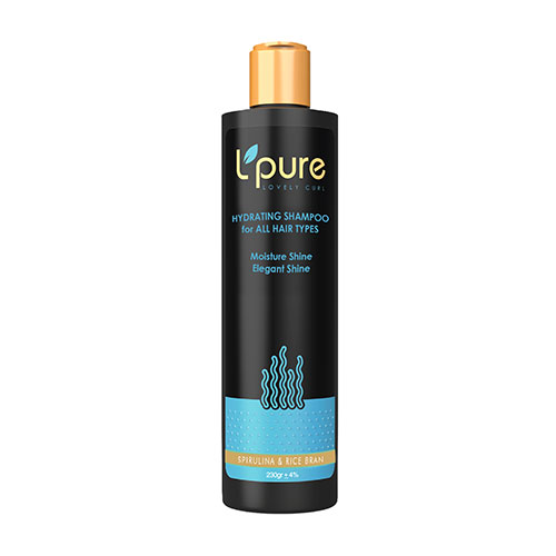 شامپو آبرسان و درخشان کننده مو حاوی سبوس برنج و جلبک اسپیرولینا لپیور|Lpure Hydrating With Spirulina Extract Hair Shampoo