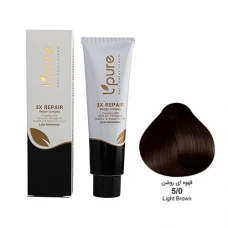 رنگ مو قهوه‌ای روشن طبیعی شماره 5/0 لپیور|lpure color hair natural brown light