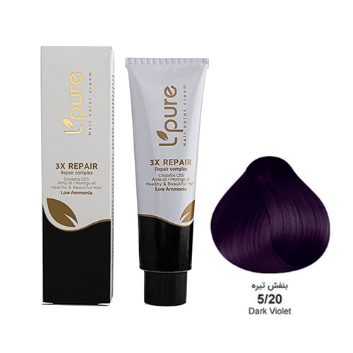 رنگ مو بنفش تیره شماره 5/20 لپیور|Lpure dark violet