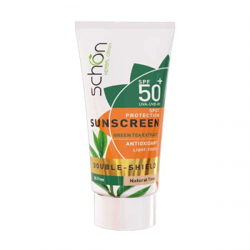 کرم ضد آفتاب دابل شیلد فاقد چربی SPF50 شون|Schon Double Shield Oil Free Sunscreen Cream SPF50 50ml