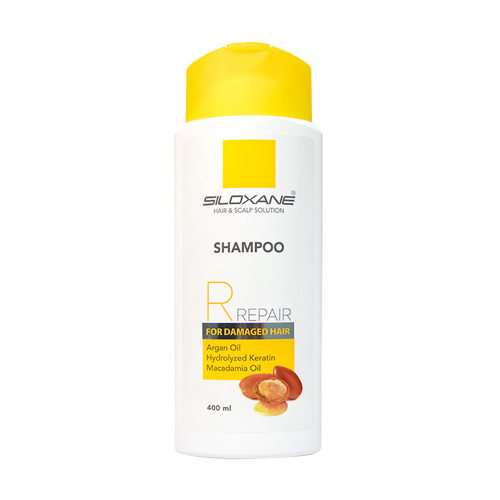 شامپو ترمیم کننده سیلوکسان حاوی روغن آرگان مخصوص موهای آسیب دیده 400 میل|Siloxane Repair Hair Shampoo For Damaged Hair 400 ml