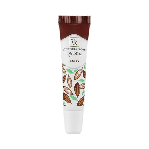 بالم لب کاکائو ویکتوریا رز|Victoria Rose Lip Balm With cocoa Extract, Volume 15 Ml