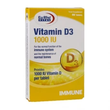 قرص ویتامین D3 یوروویتال 1000 واحد|Eurho Vital Vitamin D3 1000 IU 60 Tabs