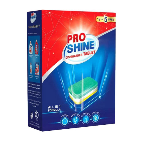 قرص ماشین ظرفشویی 22 عددی پروشاین|proshine Dishwasher tablets twenty two