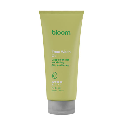 ژل شستشوی صورت مناسب پوست خشک آووکادو بلوم|bloom face wash gel avocado extract