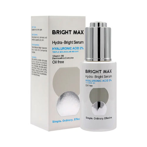 سرم هیالورونیک اسید 2% برایت مکس|Bright Max Hyaluronic Acid 2% Hydra Bright Serum 30ml