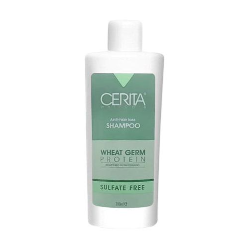 شامپو تقویت کننده فاقد سولفات جوانه گندم سریتا|Cerita Wheat Germ Anti Hair Loss Shampoo