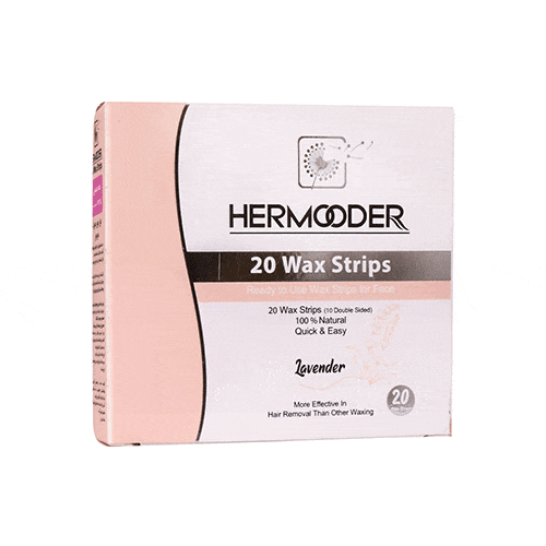 نوار موبر صورت مدل لوندر هرمودر|Hermooder Lavender Wax Strips