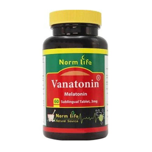 قرص تنظیم خواب واناتونین سیلور 60 عددی نورم لایف|Norm Life Vanatonin Silver 60 Sublingual Tablets