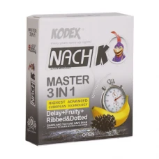 کاندوم تاخیری مدل 3 در 1 مستر  3 عددی کدکس|Kodex Nach Master 3 in1 Condom 3 Pcs